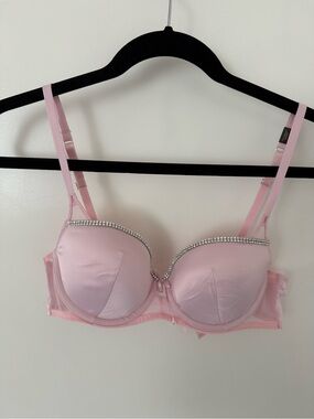 Victorias Secret Very Sexy Pink Embellished Push-Up Bra 36B